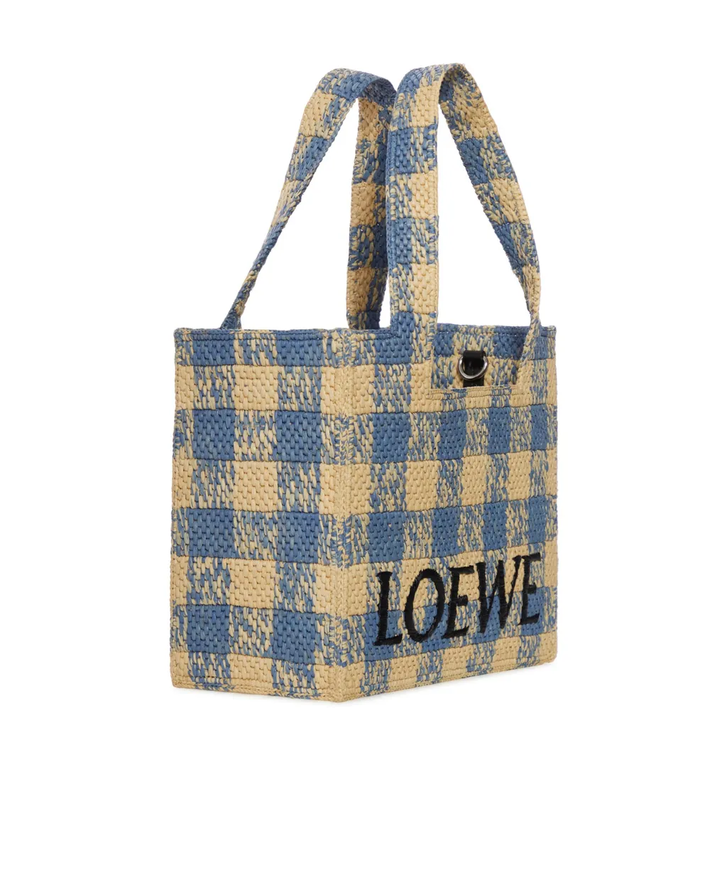 Loewe Font Medium Checked Tote Bag