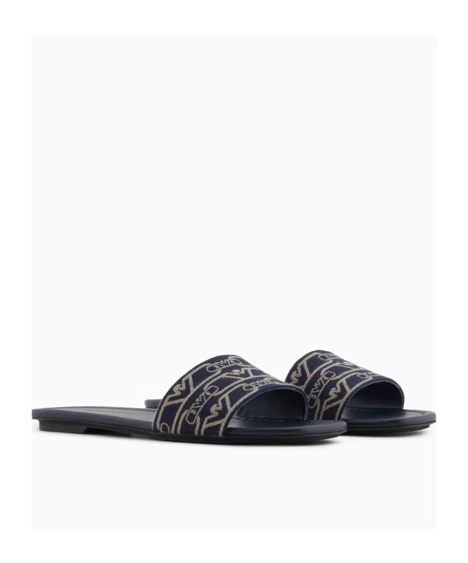 Emporio Armani Monogram Jacquard Slip-On Slides