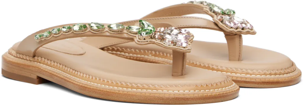 Embellished Flower Flip-Flops