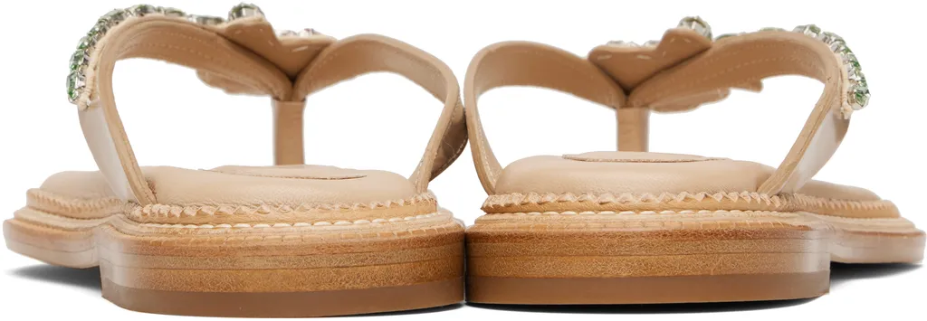 Embellished Flower Flip-Flops