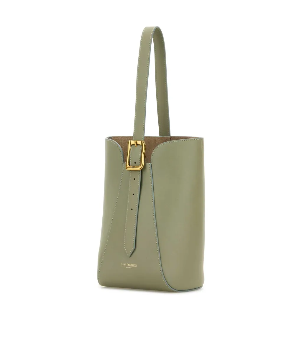 Mini Quiver Buckle Leather Bucket Bag