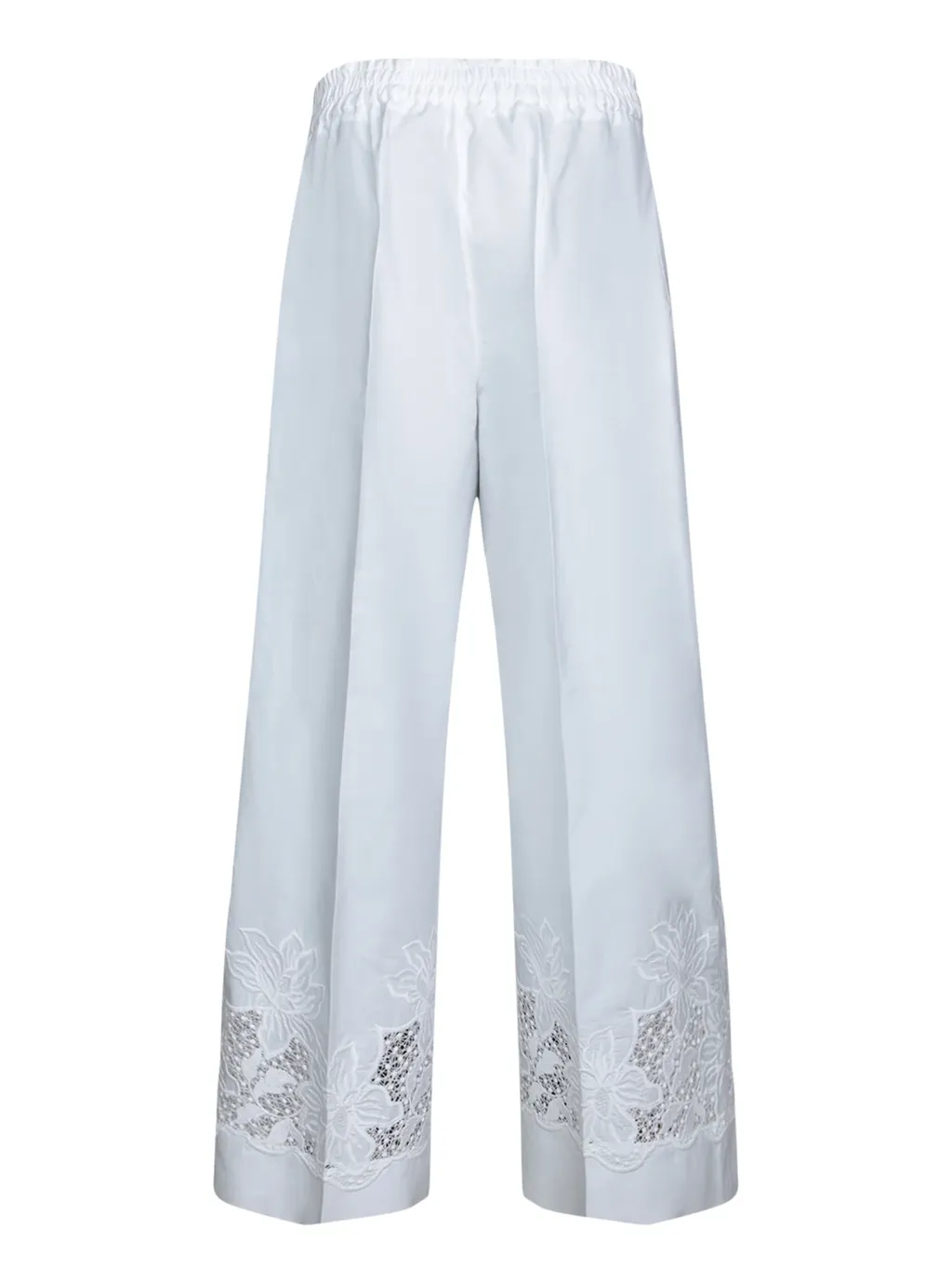 Wide-Leg Pants. Adjustable Drawstring Waist