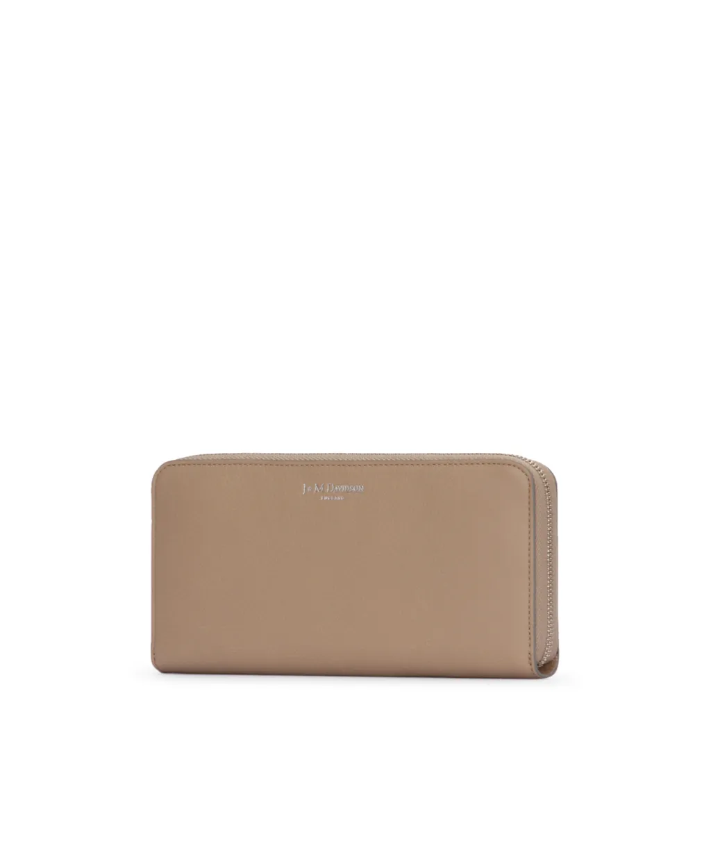 Zip-Around Leather Wallet