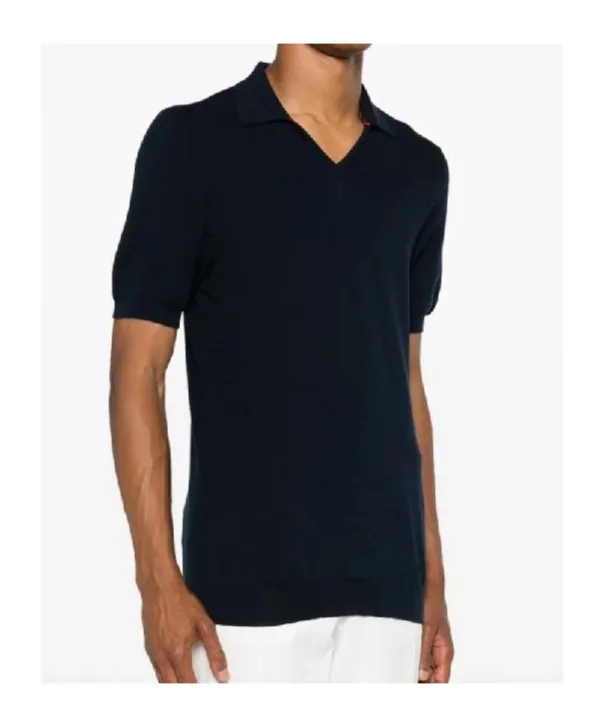 Fine-Knit Cotton Polo Shirt