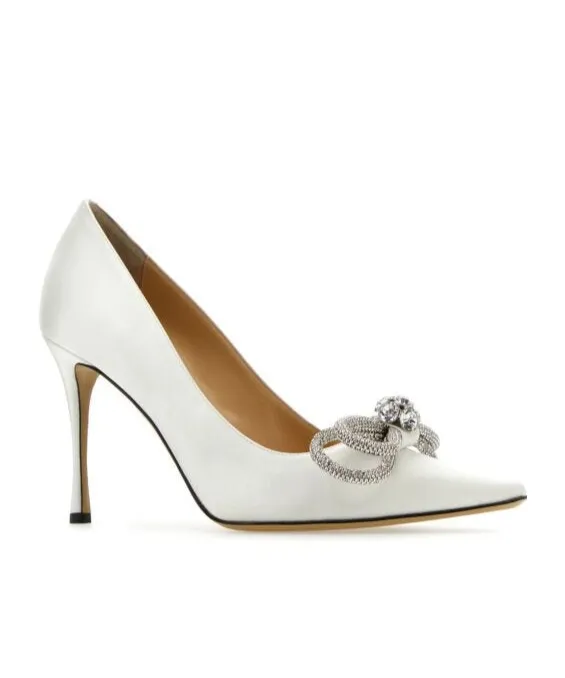 Mach & Mach Double Bow Pointed Toe Pumps
