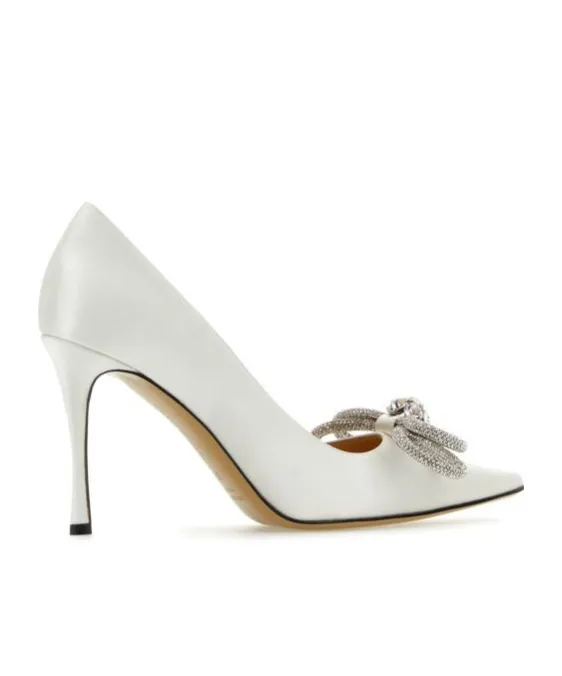 Mach & Mach Double Bow Pointed Toe Pumps