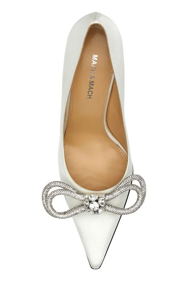 Mach & Mach Double Bow Pointed Toe Pumps