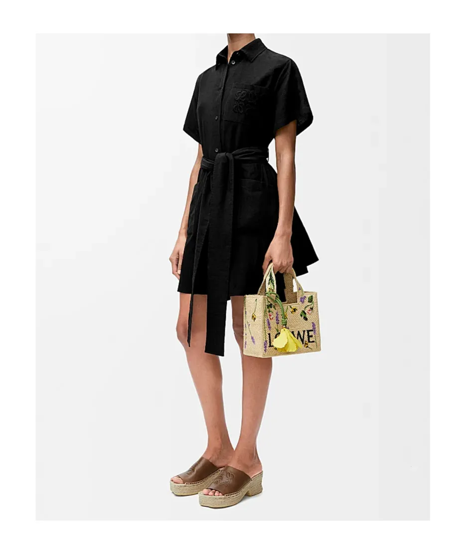 Shirt Dress In Viscose And Linen