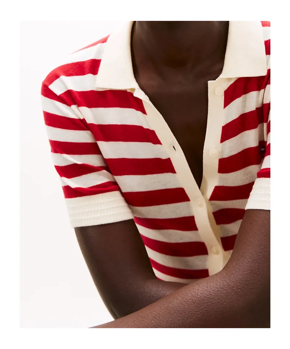 Slim Short Sleeve Midi Polo Dress