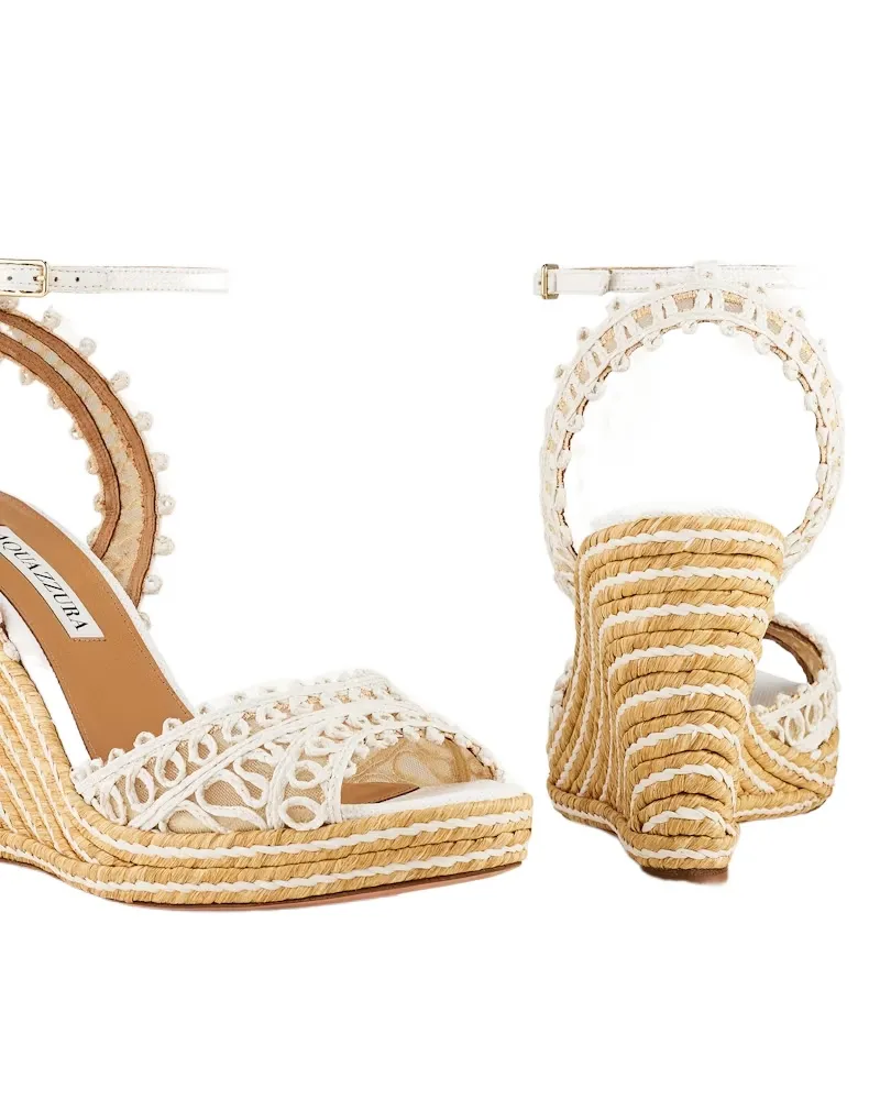 Aquazzura Ankle-Strap Wedge Espadrilles