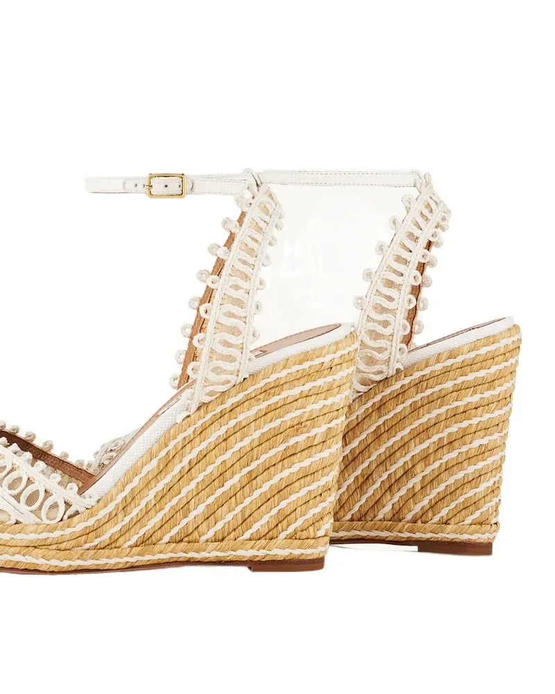 Aquazzura Ankle-Strap Wedge Espadrilles