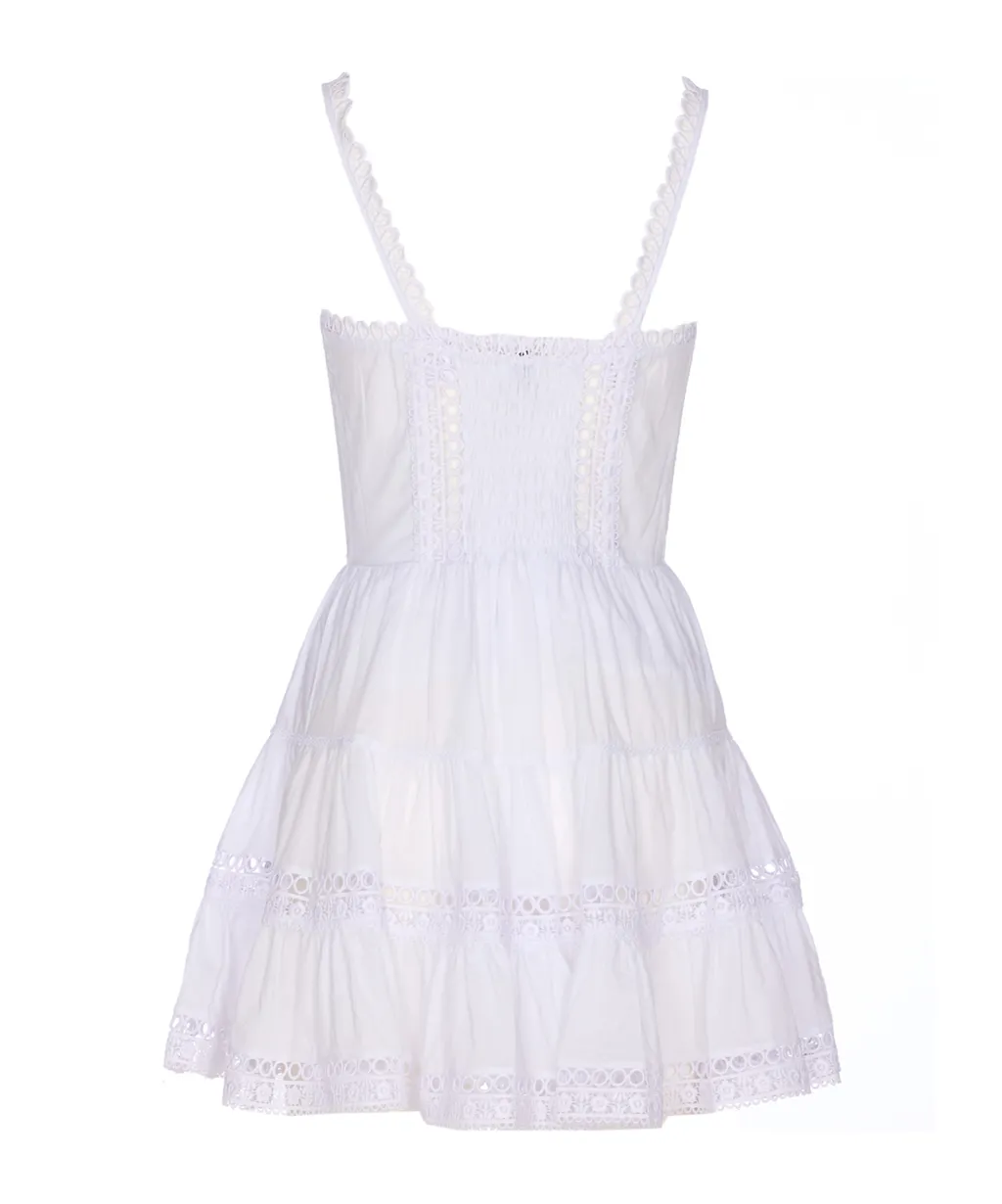 Charo Ruiz Ibiza Lace Trim Mini Dress