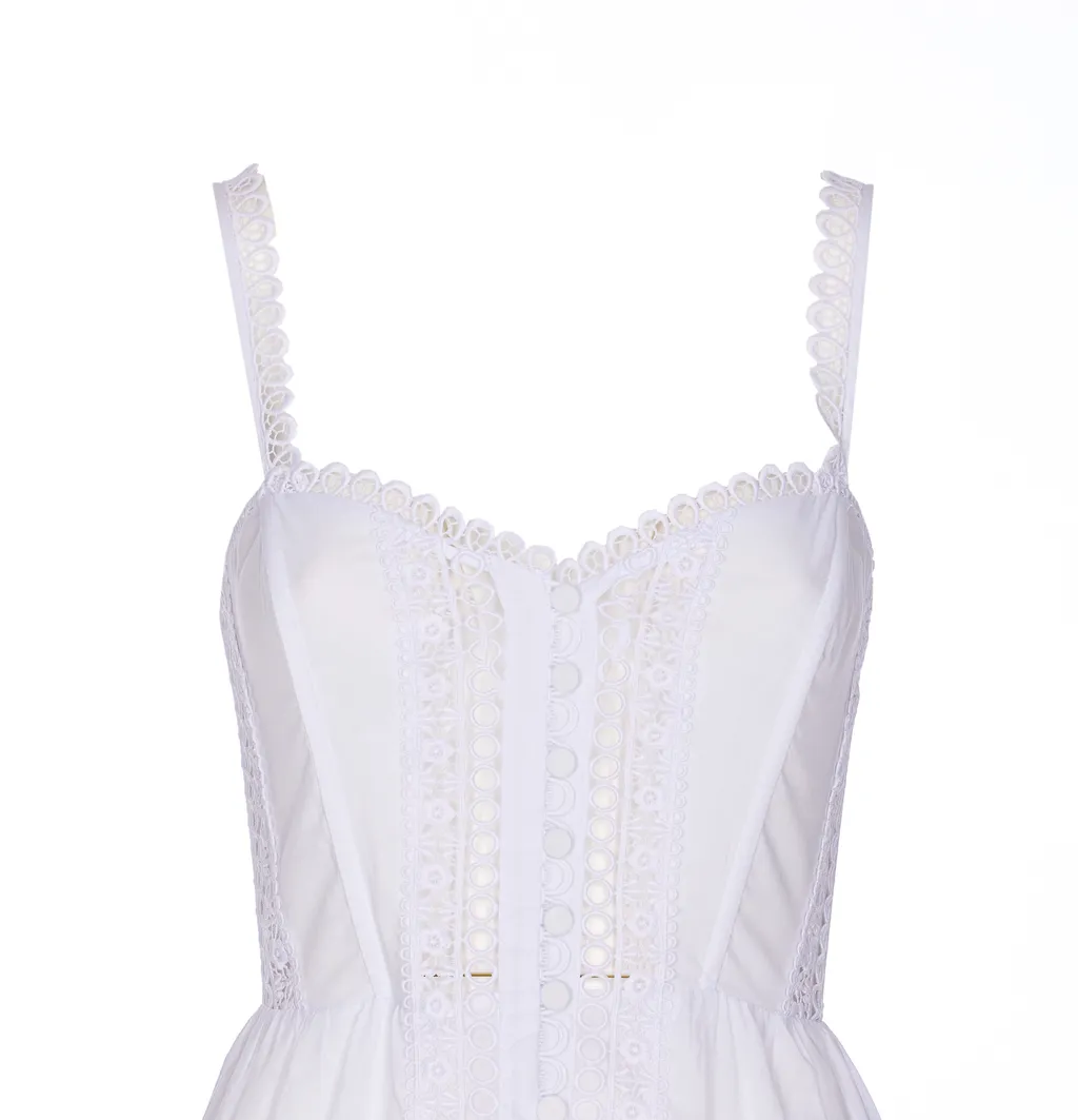 Charo Ruiz Ibiza Lace Trim Mini Dress