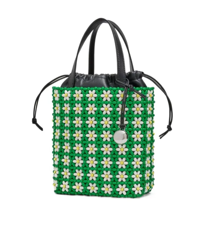 Mini Tote In Beads And Lambskin