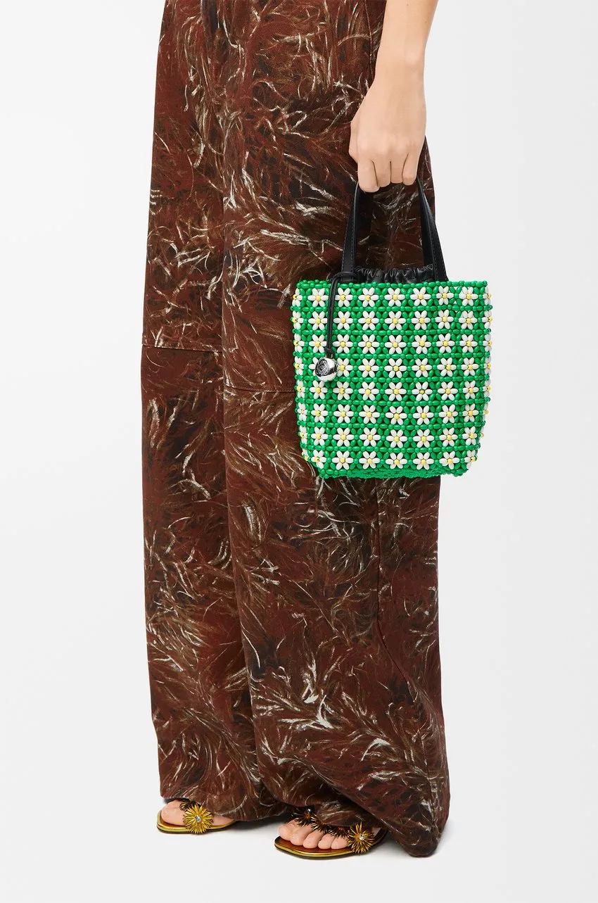 Mini Tote In Beads And Lambskin