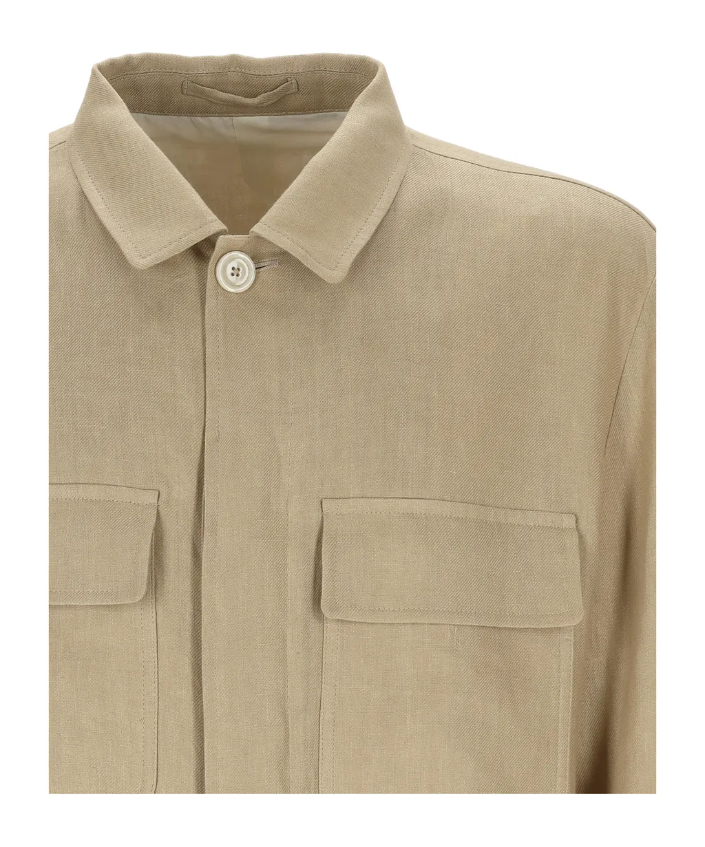Lardini Esansel Long Sleeved Shirt Jacket