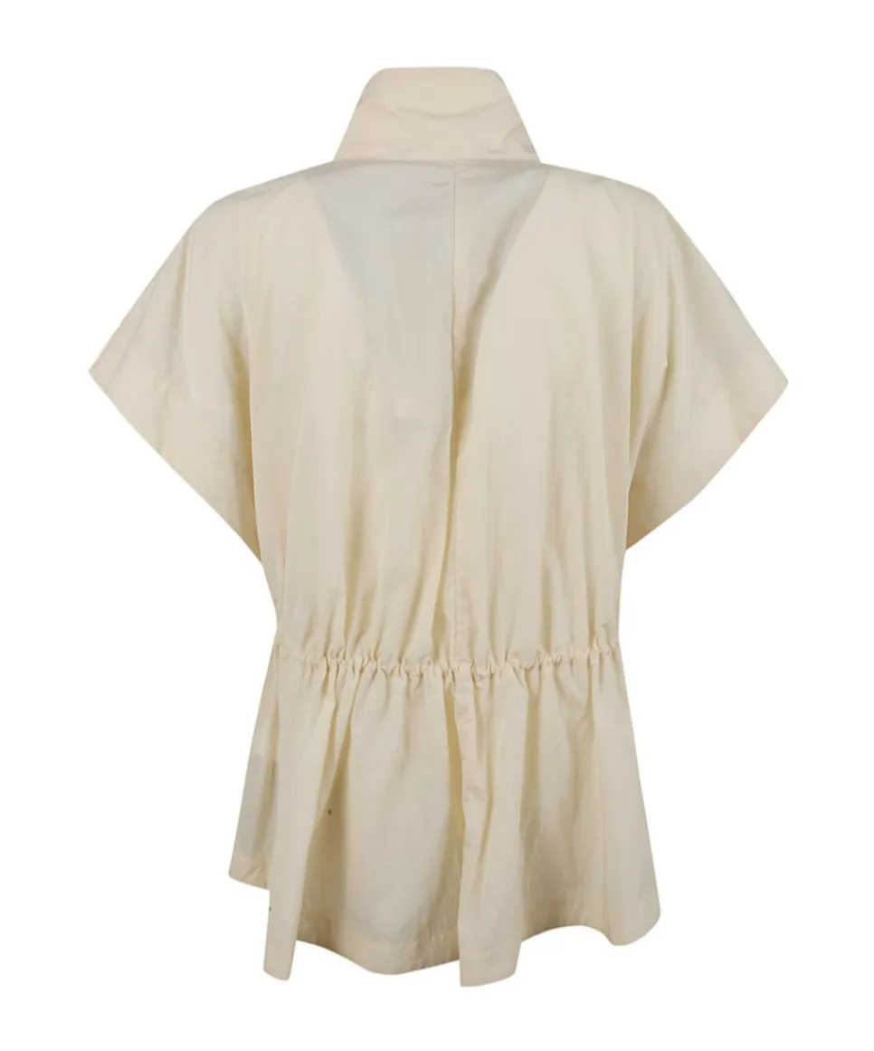 Concealed-Fastening Drawstring Cape