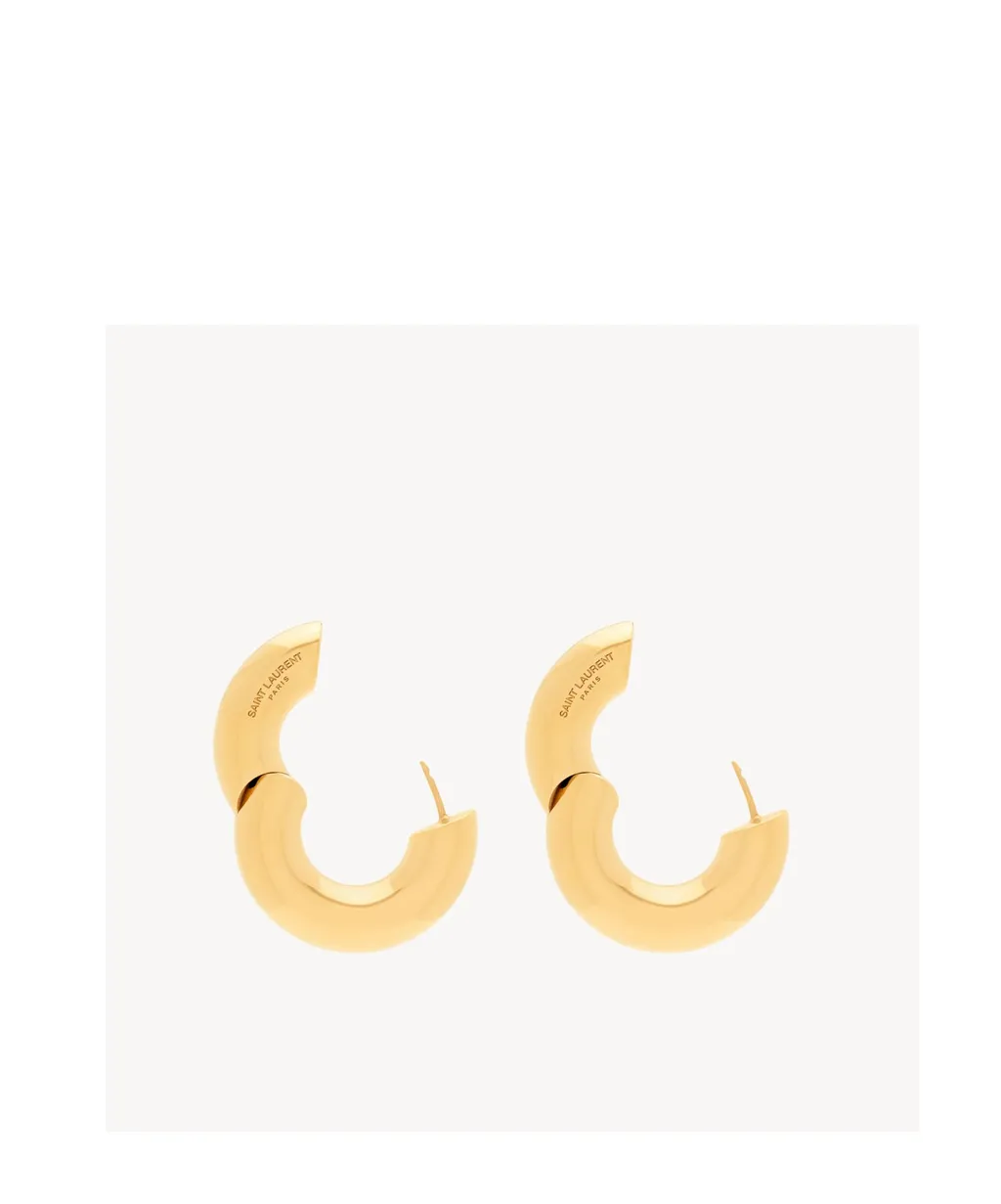 Tube Hoop Earrings In Metal