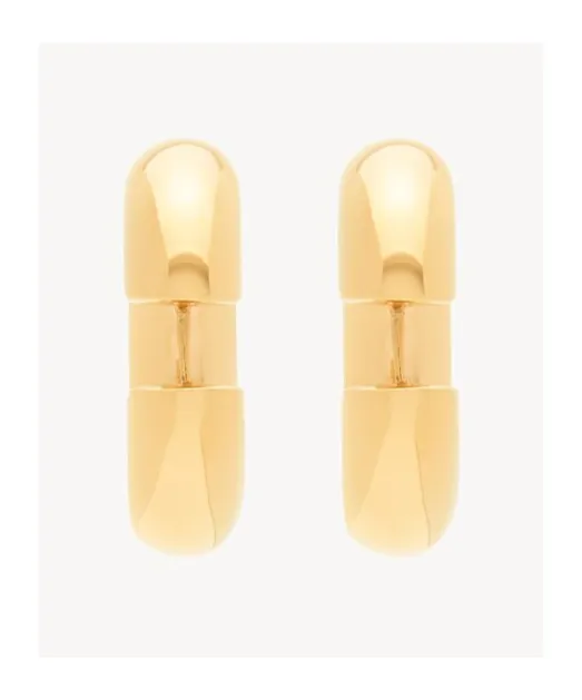 Tube Hoop Earrings In Metal