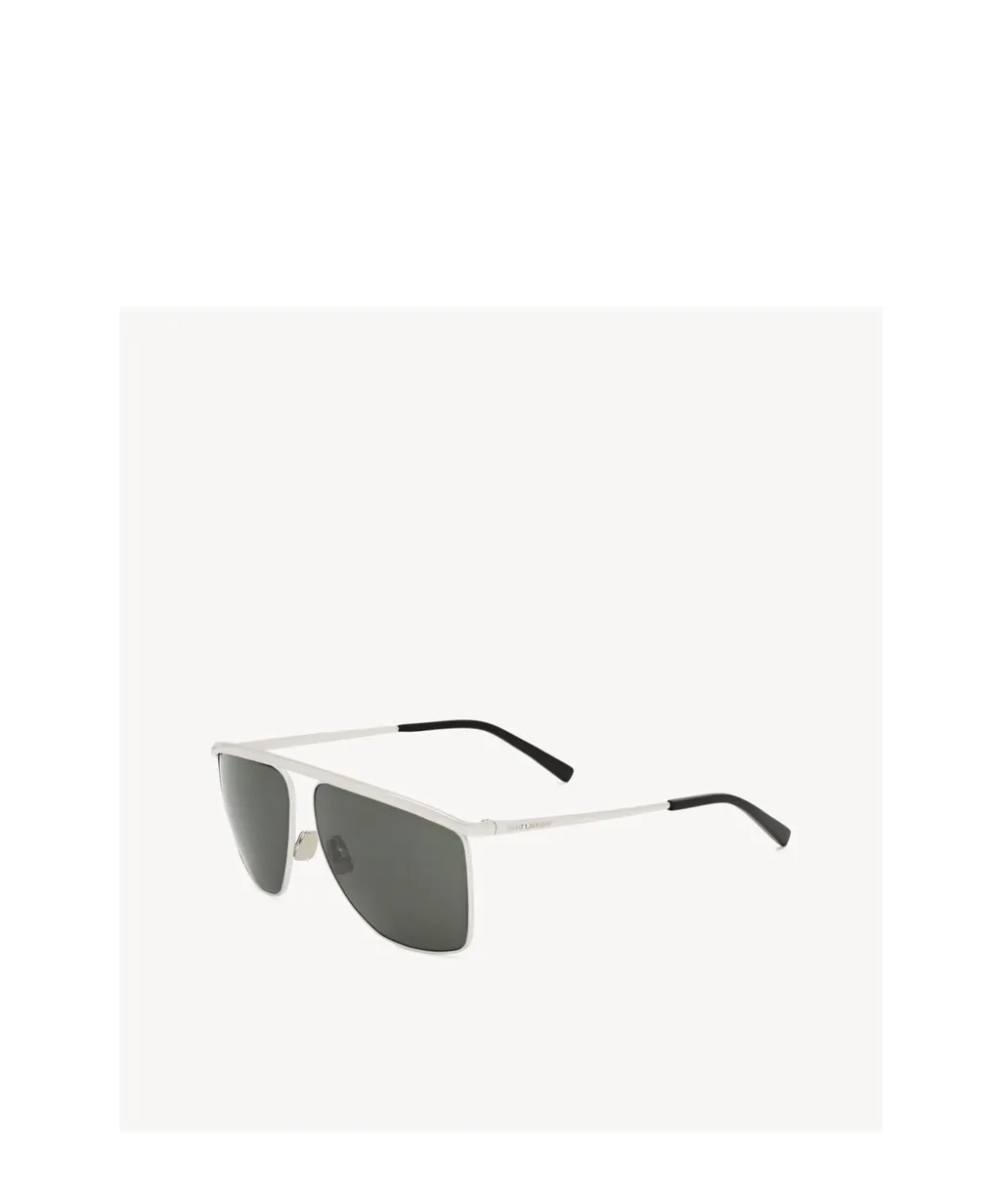 Saint Laurent Eyewear Square Oval Frame Sunglasses