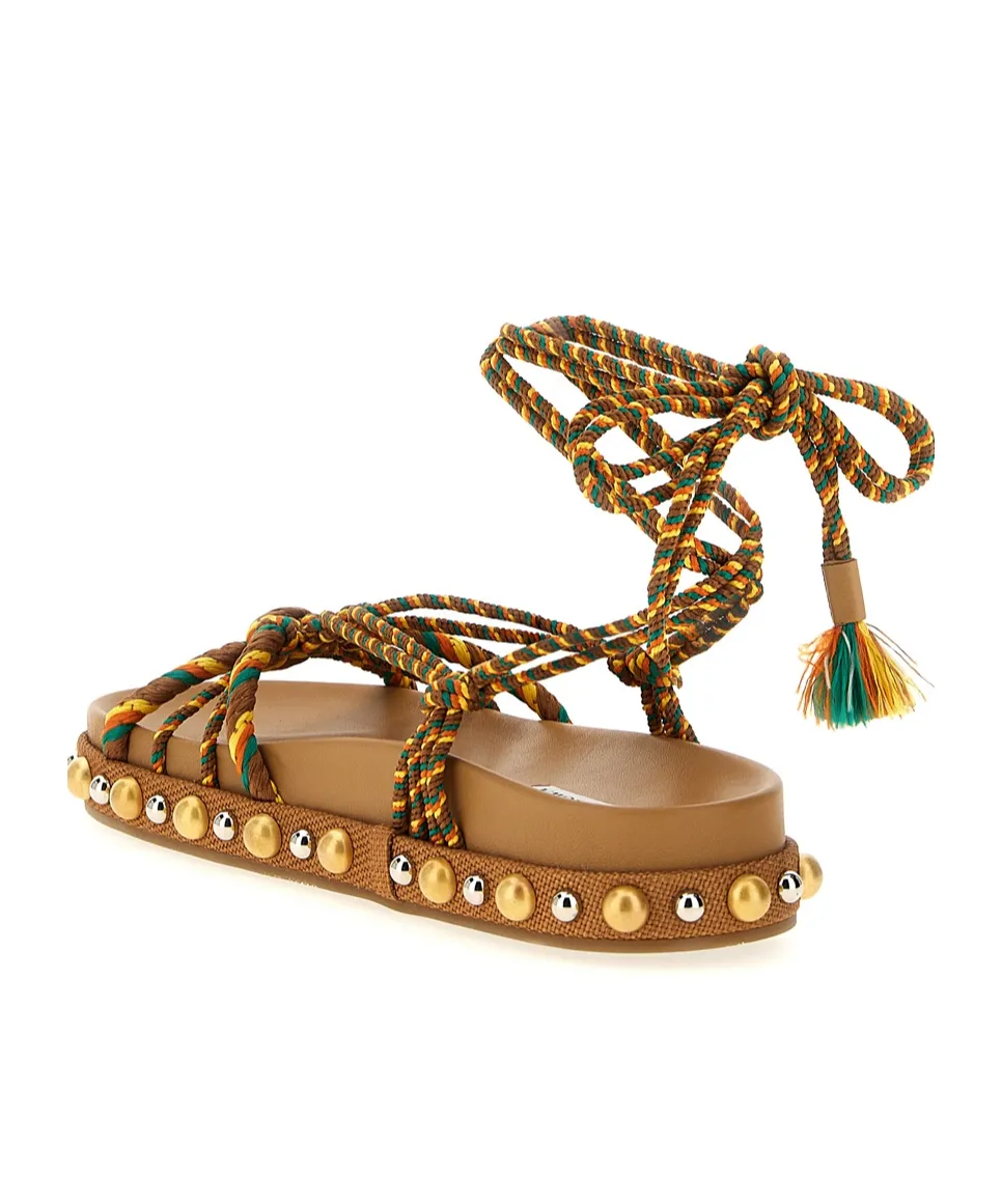 Leather Flat Sandals
