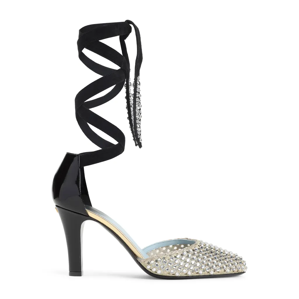 Valentino Embellished Ankle-Strap Pumps