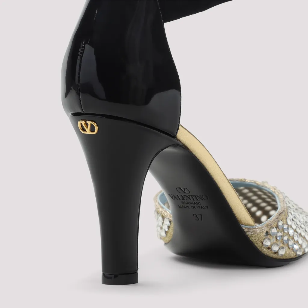 Valentino Embellished Ankle-Strap Pumps