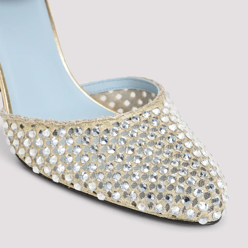 Valentino Embellished Ankle-Strap Pumps