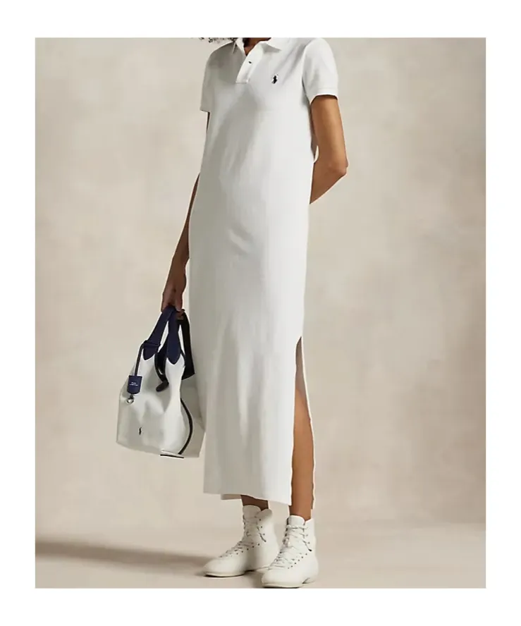 Polo Ralph Lauren Logo-Embroidered Polo Shirt Dress