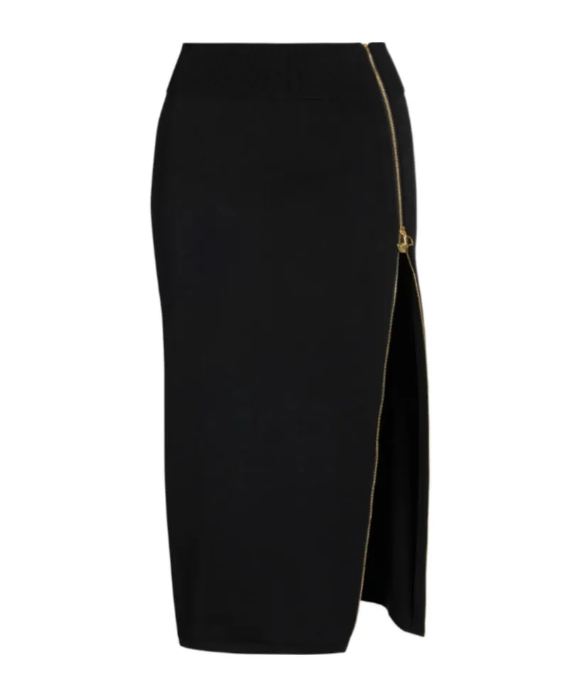 Patou Ribbed Waistband Knit Skirt