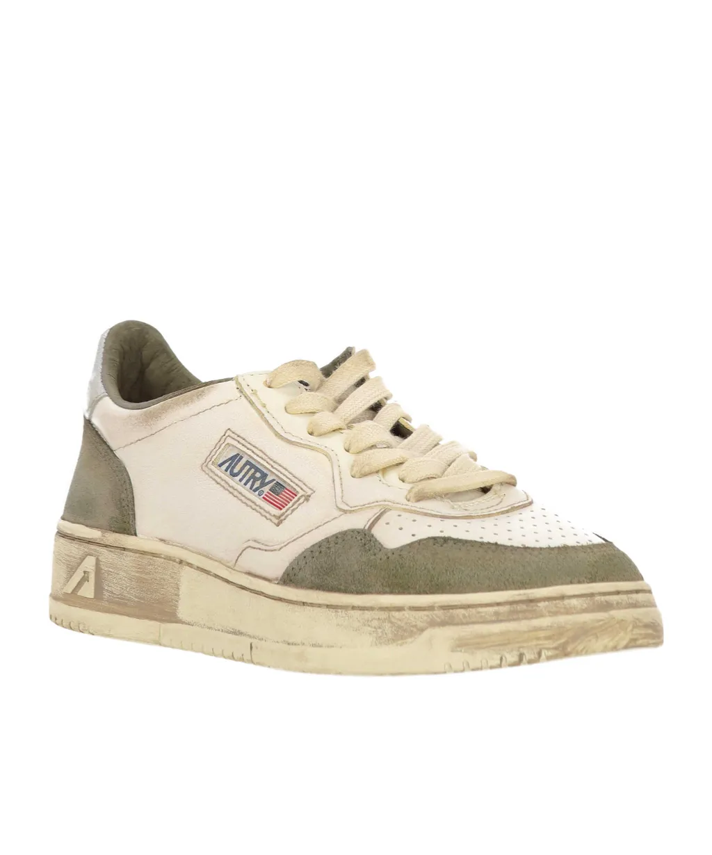 Suede Leather Lace-Up Sneakers
