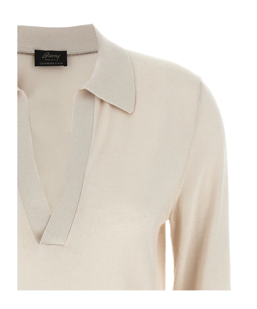 Brioni V-Neck Knitted Top