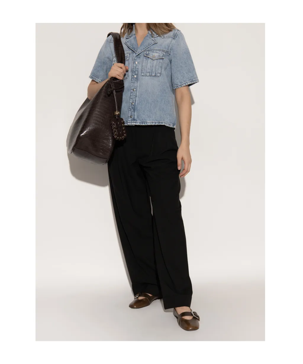 Ganni Buckle Strap Ballerinas