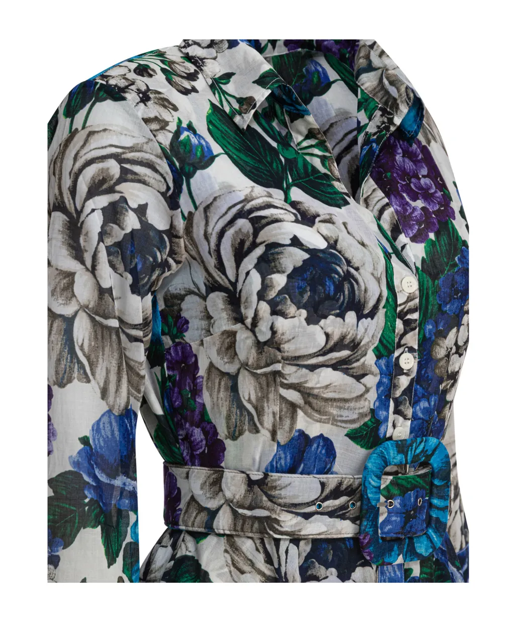 Samantha Sung Aster Floral Shirt Dress