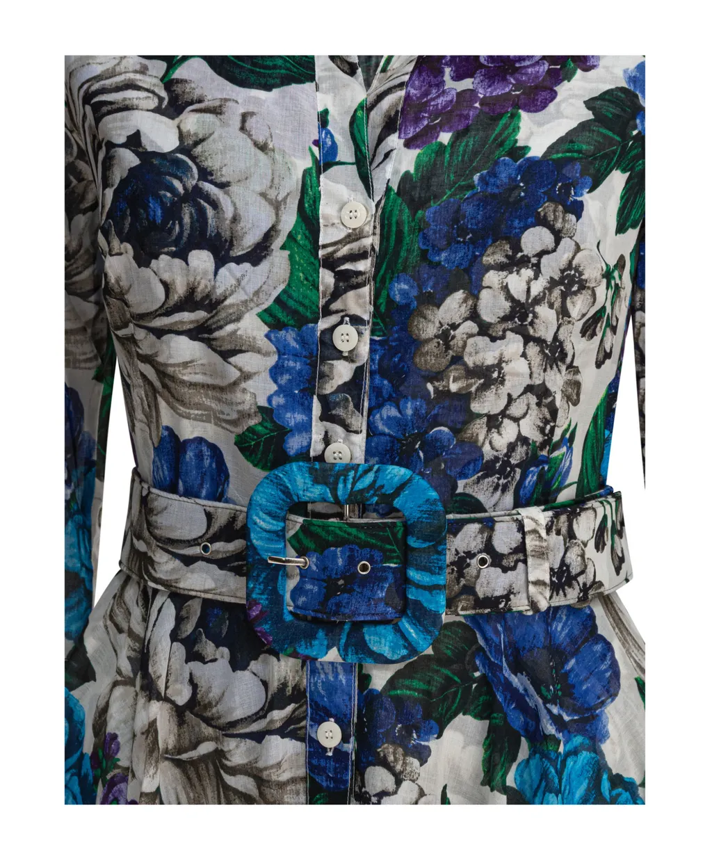 Samantha Sung Aster Floral Shirt Dress