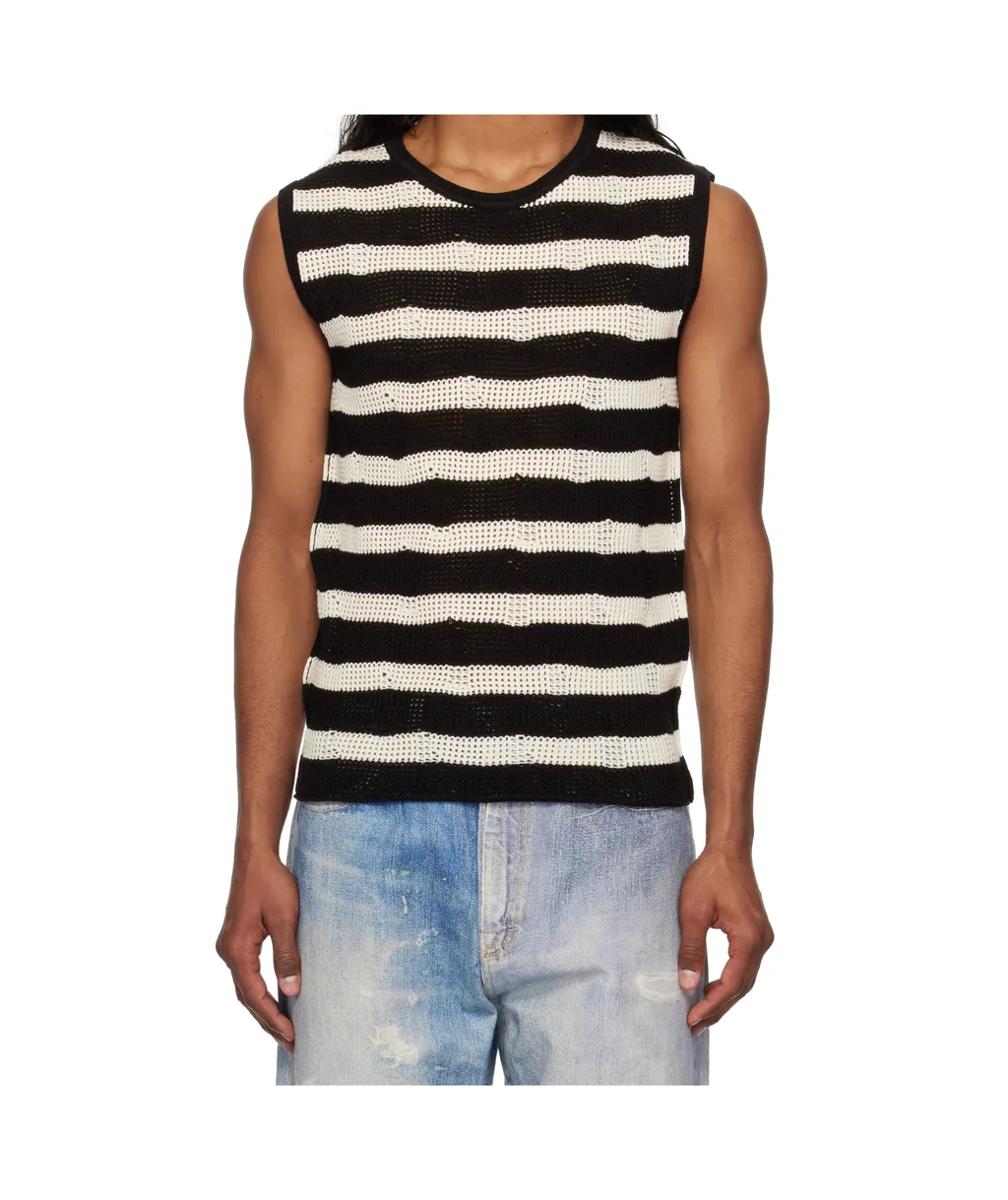Striped Net Vest