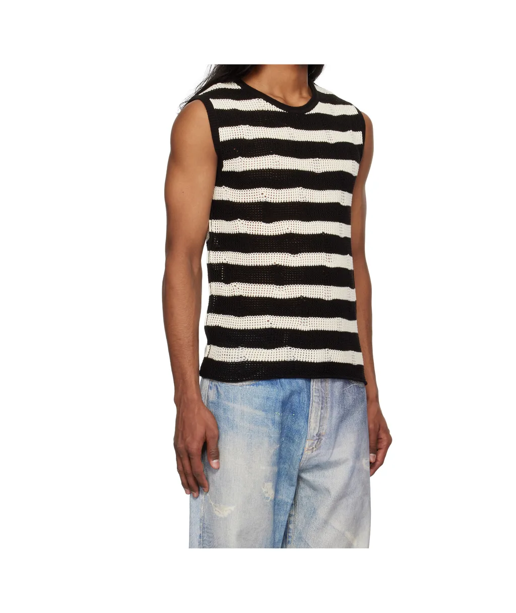Striped Net Vest
