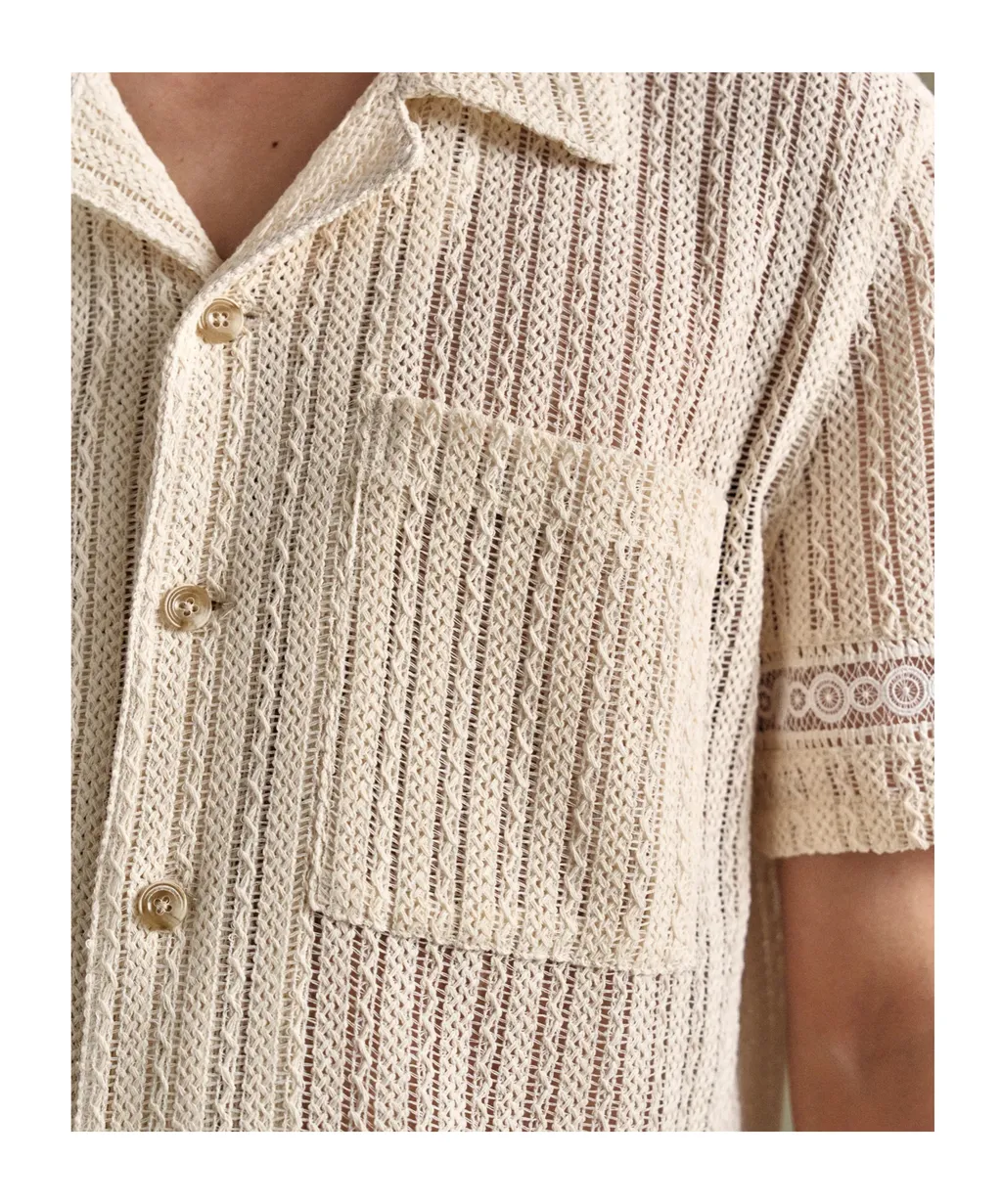 Openwork Knit Shirt