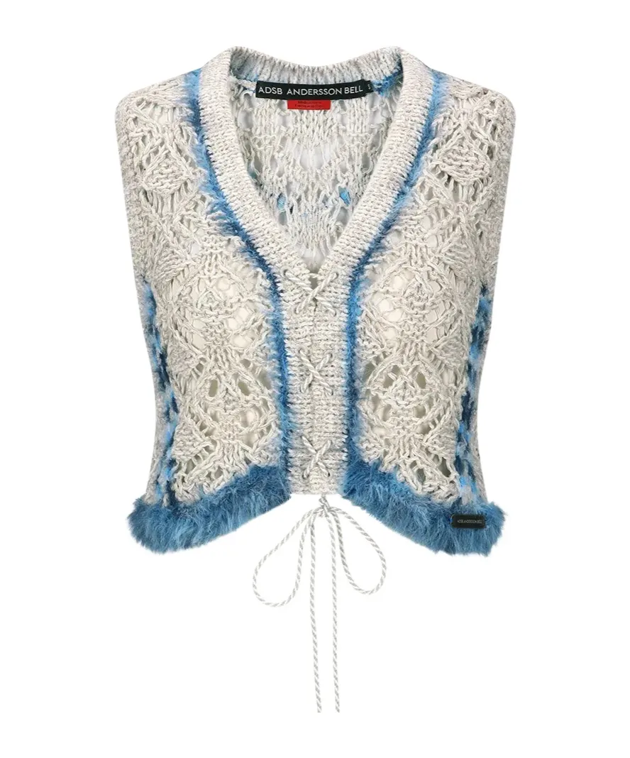 Western Lace-Up Knit Vest