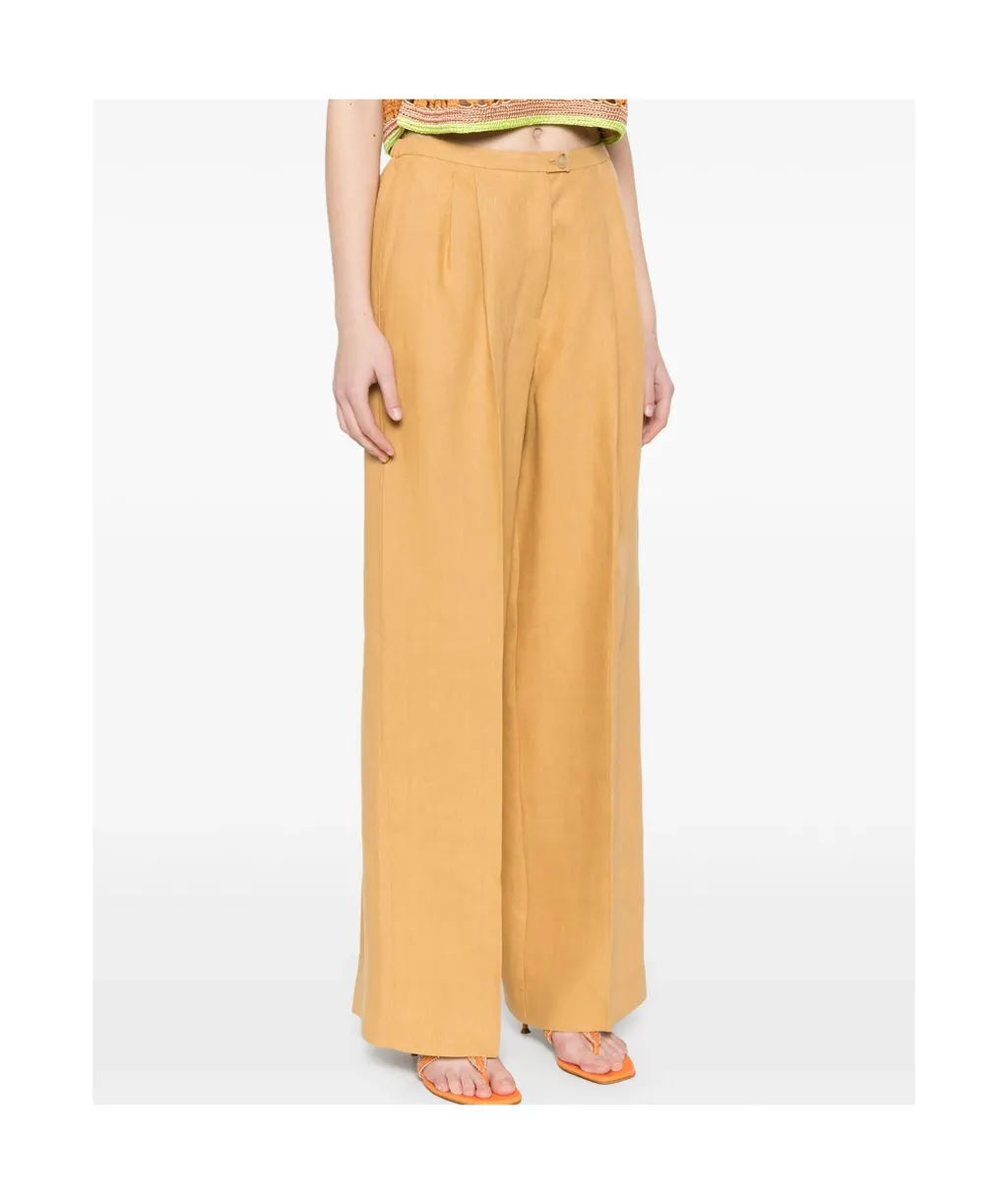 Linen Darted Trousers