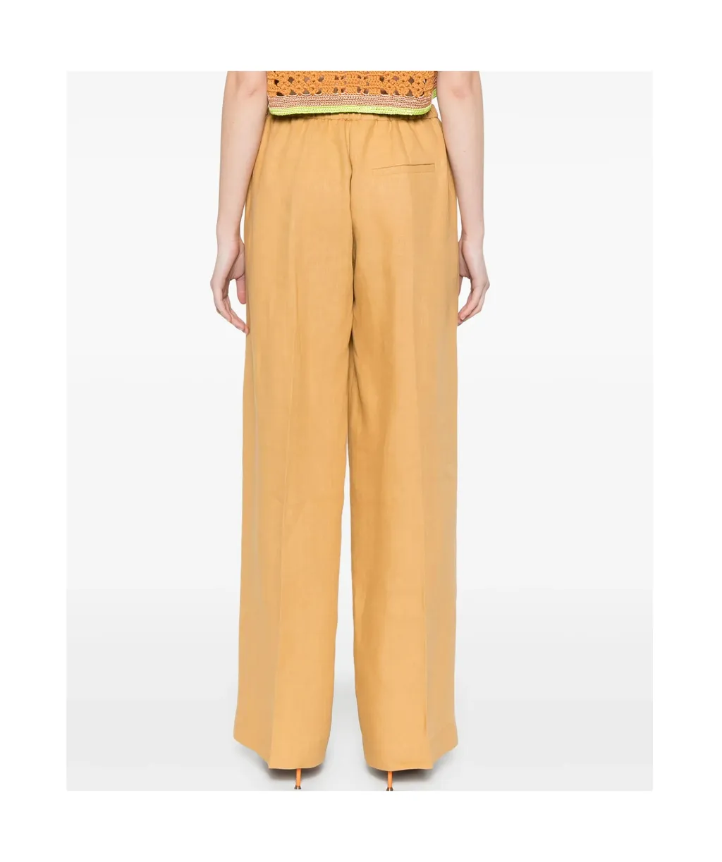 Linen Darted Trousers