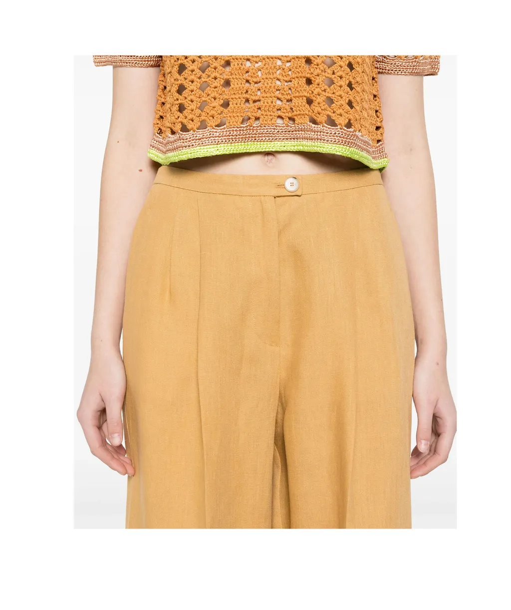 Linen Darted Trousers