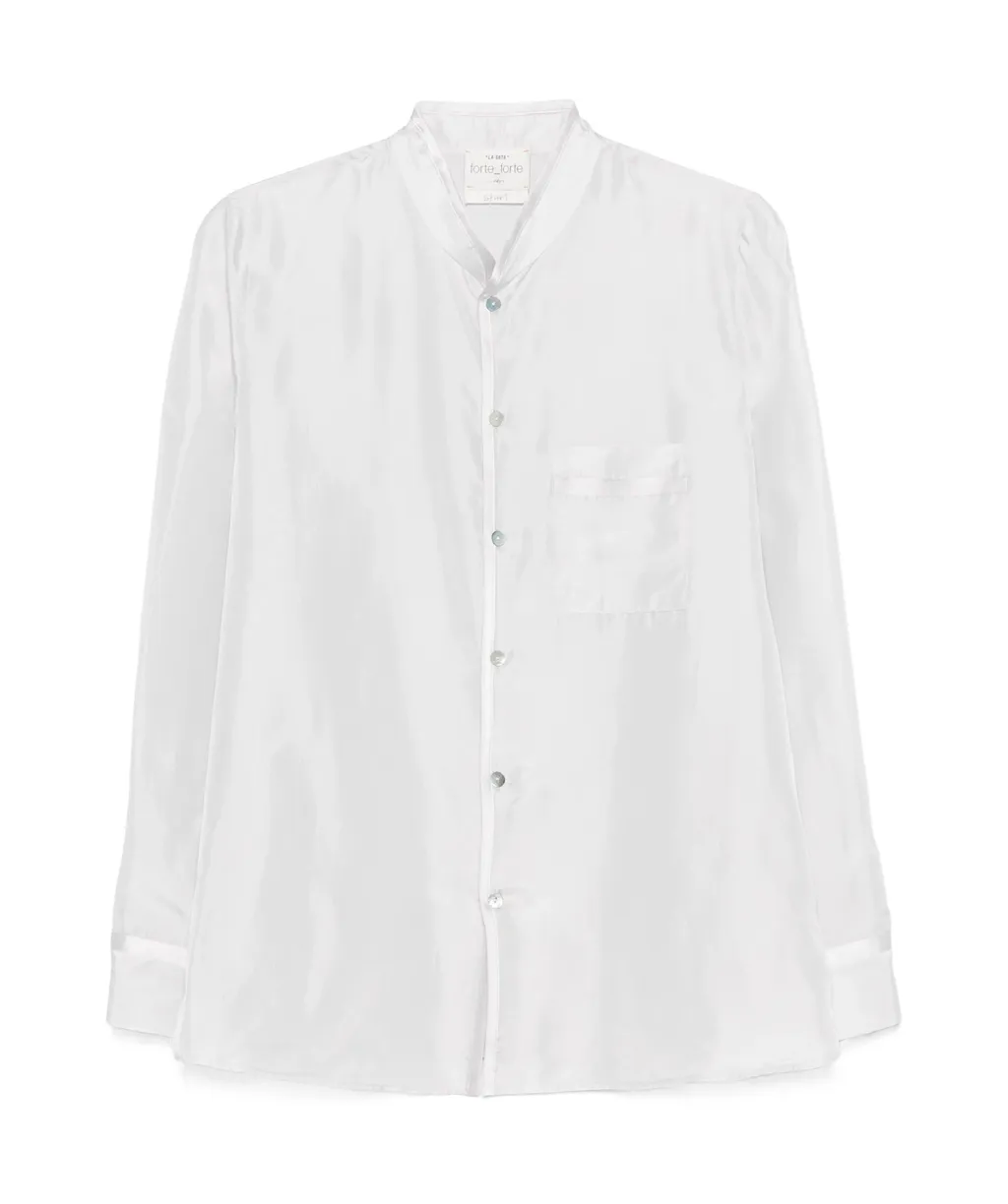 Mandarin–Collar Shirt In Silk
