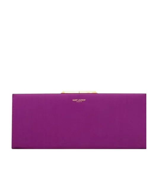 Midnight Small Clutch In Satin