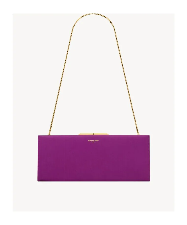 Midnight Small Clutch In Satin