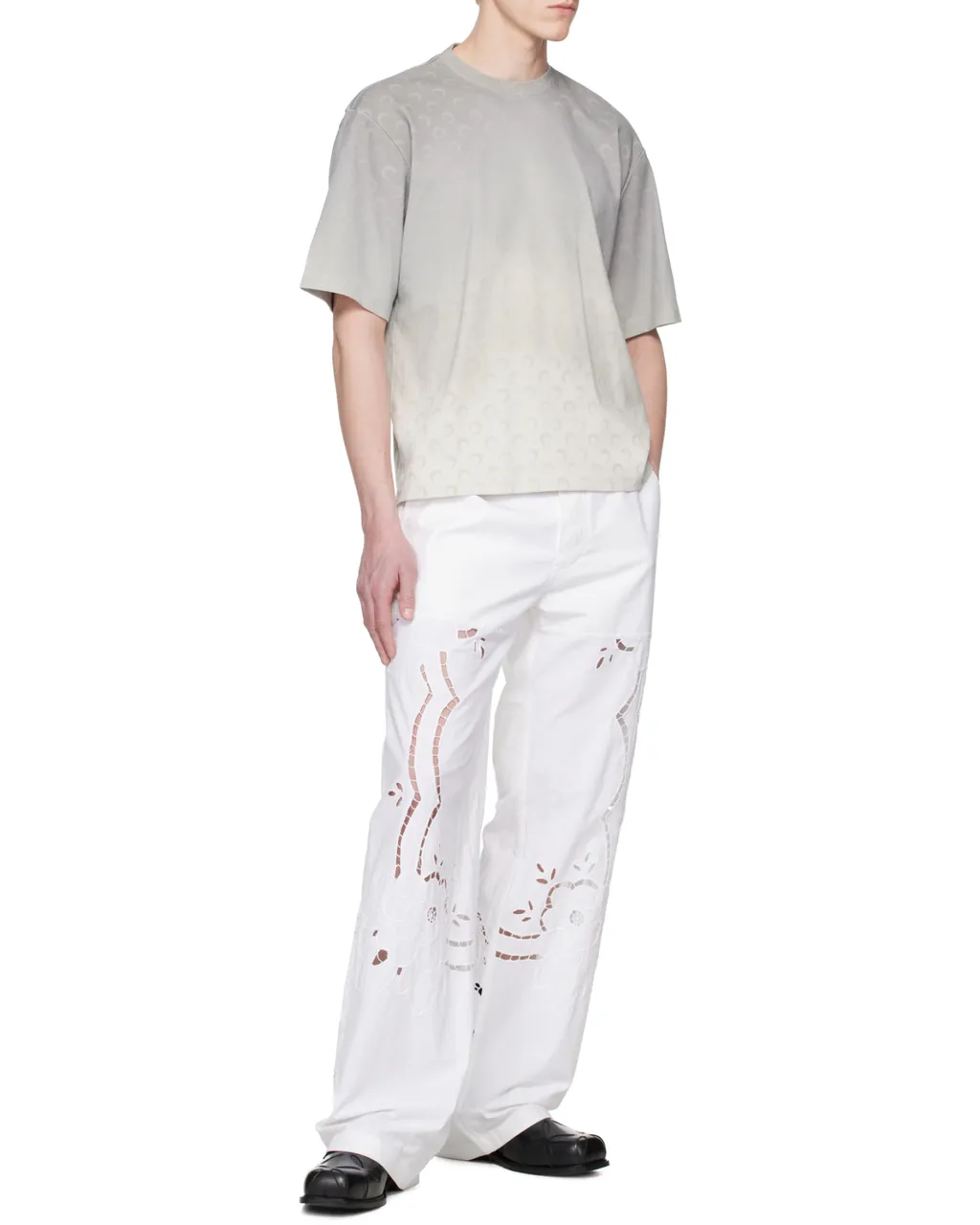 Marine Serre Moon Faded Crewneck T-Shirt