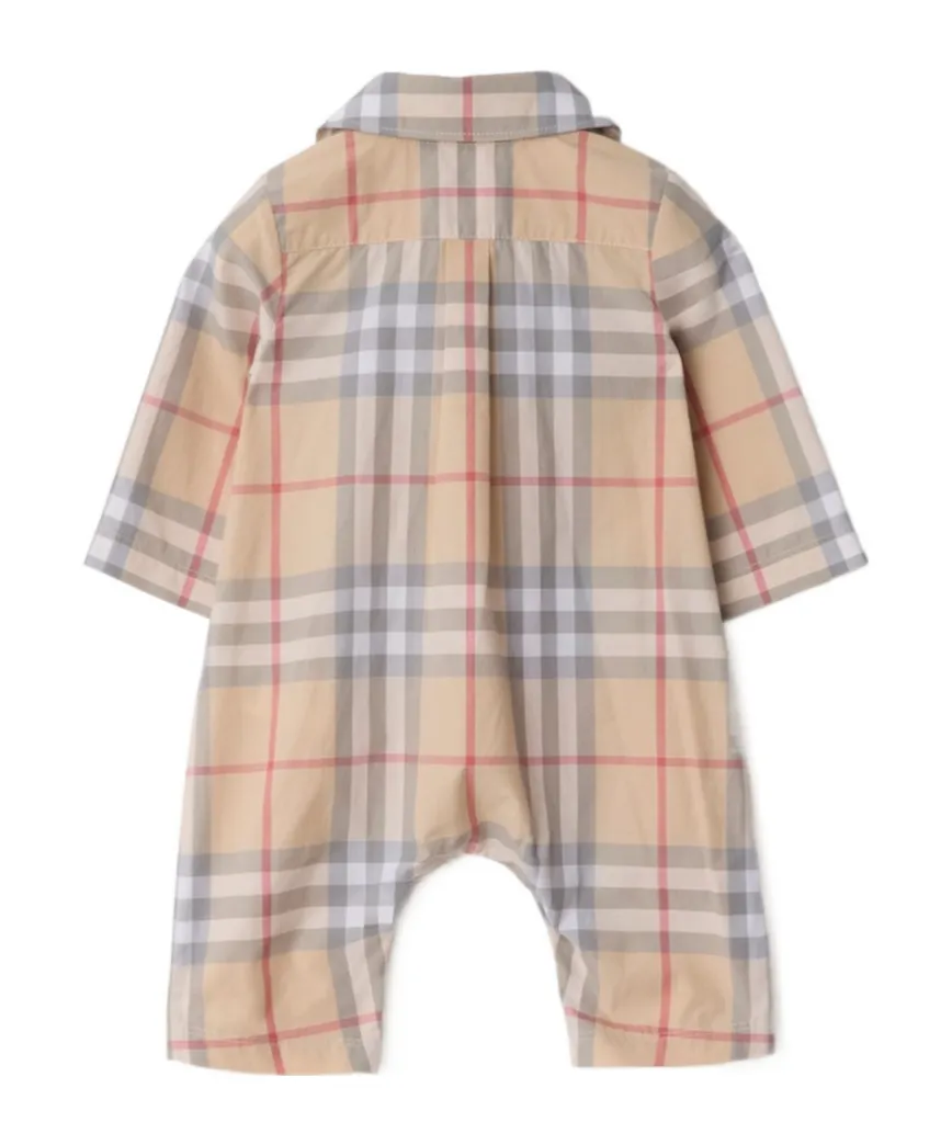 Burberry Kids Checked Pattern Bodysuit