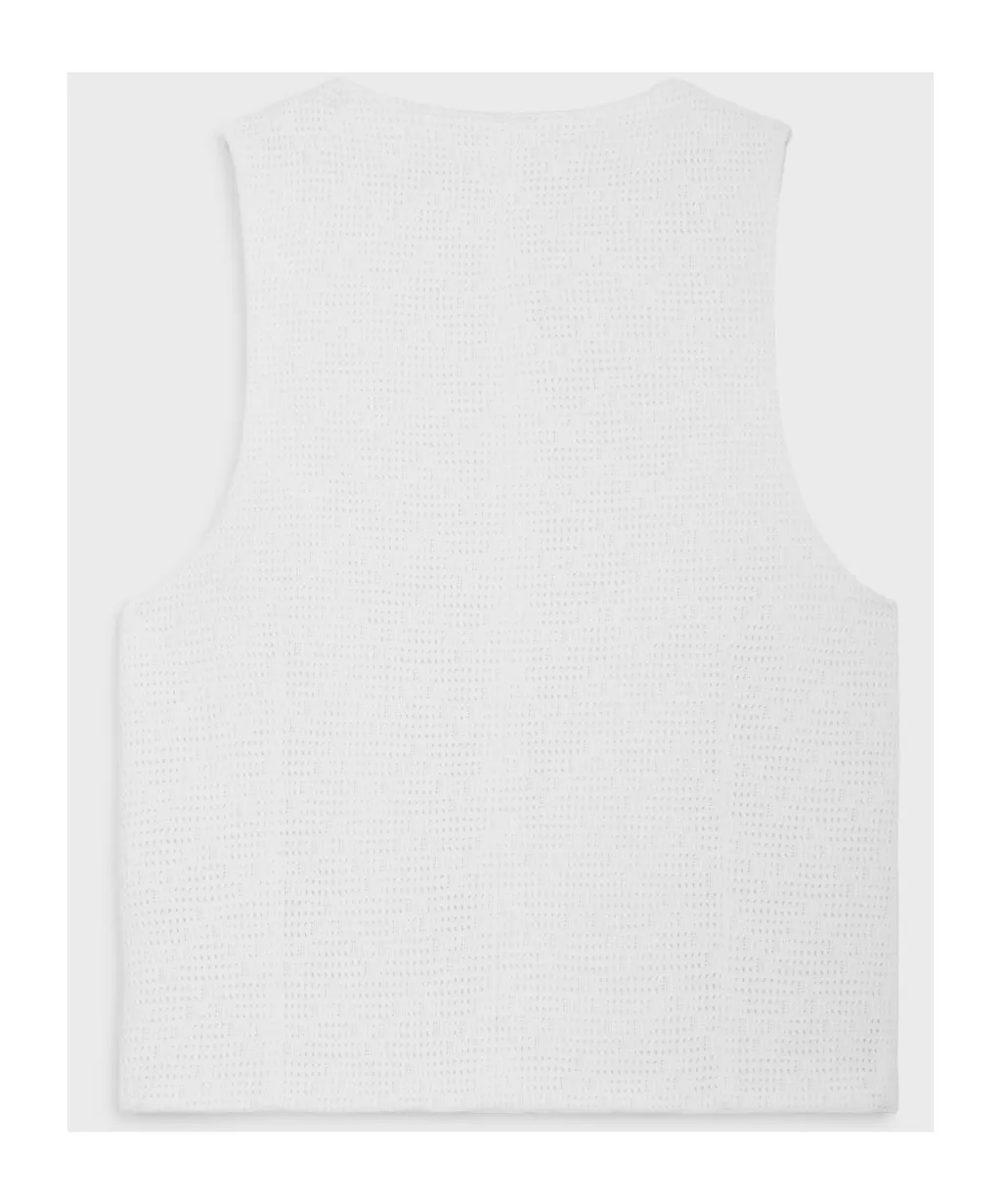 Vest In Openwork Cotton