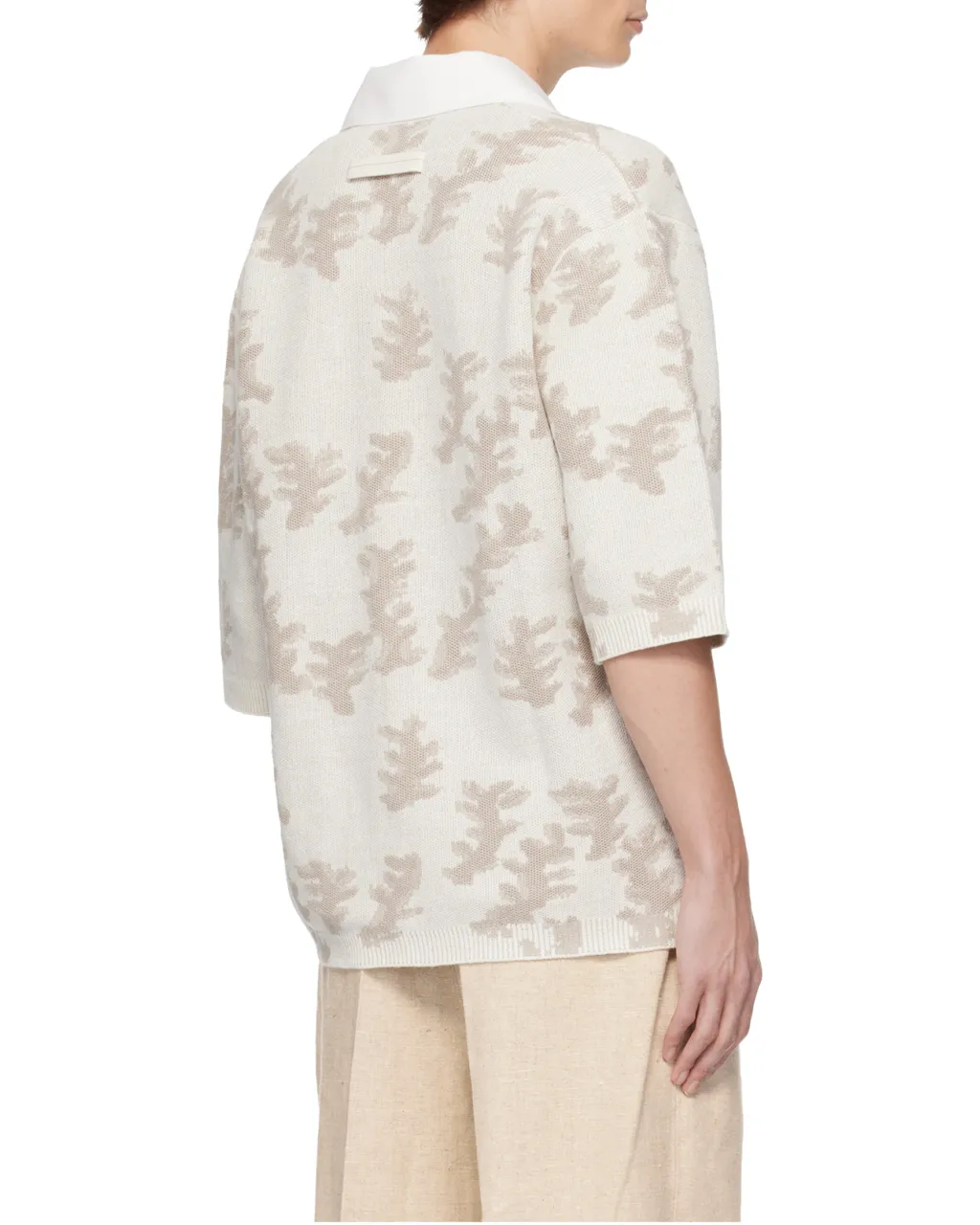 Zegna Oasi Lino Oversized Knitted Polo Shirt