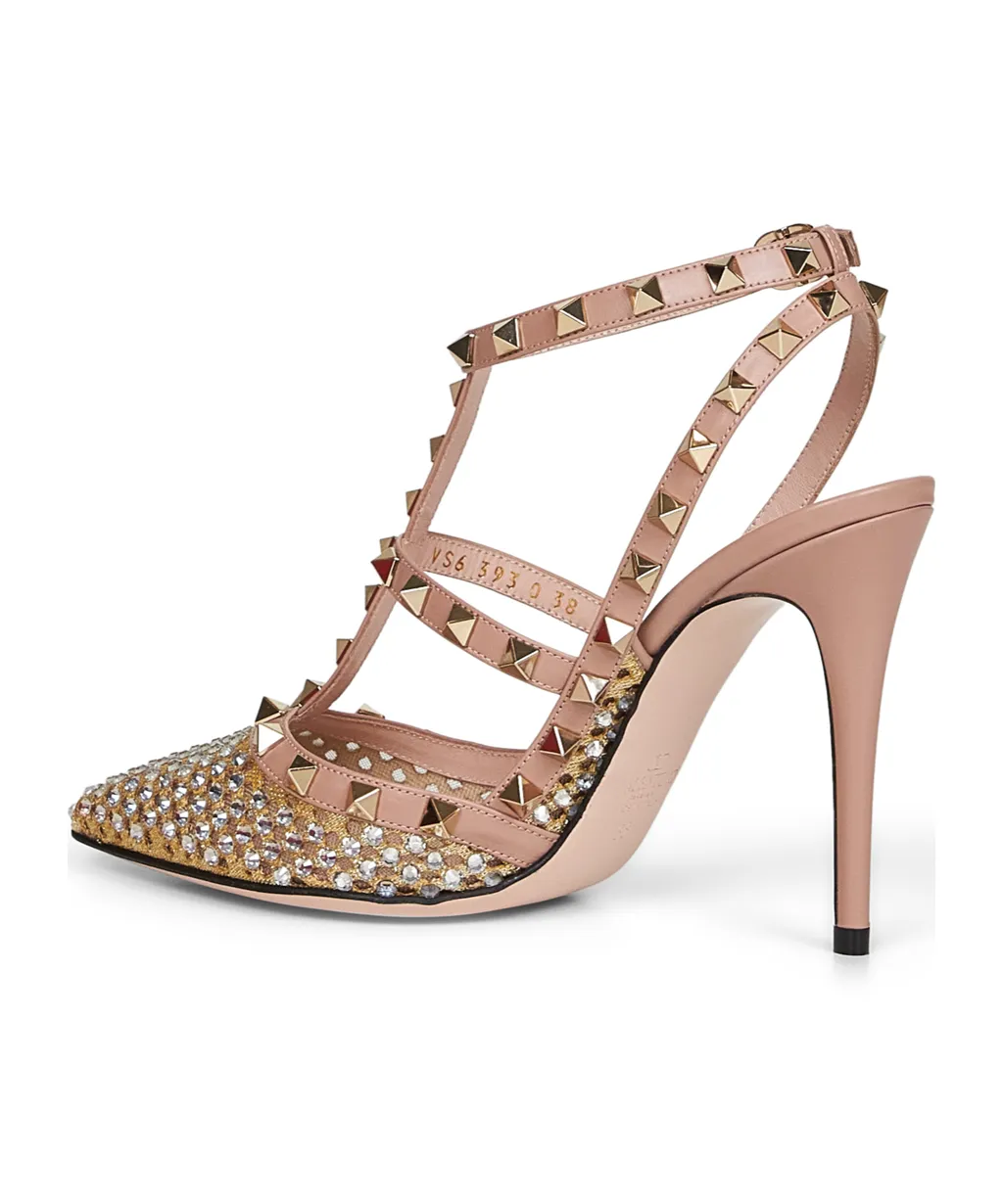 Valentino Garavani Rockstud Embellished Pointed Toe Pumps